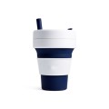 Folding silicone straw cup 350ml